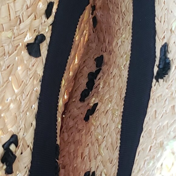 Kate Spade 'That's Bananas' Embroidered Sun Hat, Natural - Picture 6 of 13